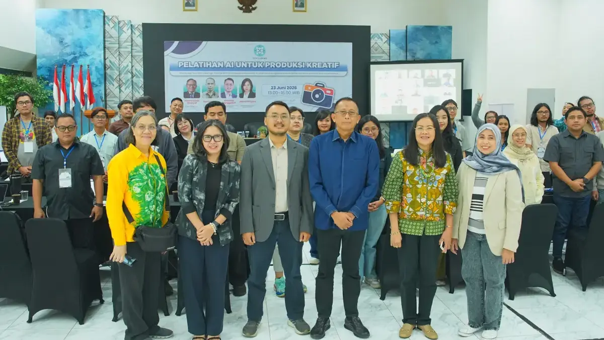 Pelatihan AI untuk Produksi Kreatif yang digelar di Hall Dewan Pers, Jakarta, Selasa (23/6/2026).