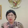 Deputi Gubernur Senior Bank Indonesia (BI), Destry Damayanti dalam keterangan pers Rapat Dewan Gubernur BI bul