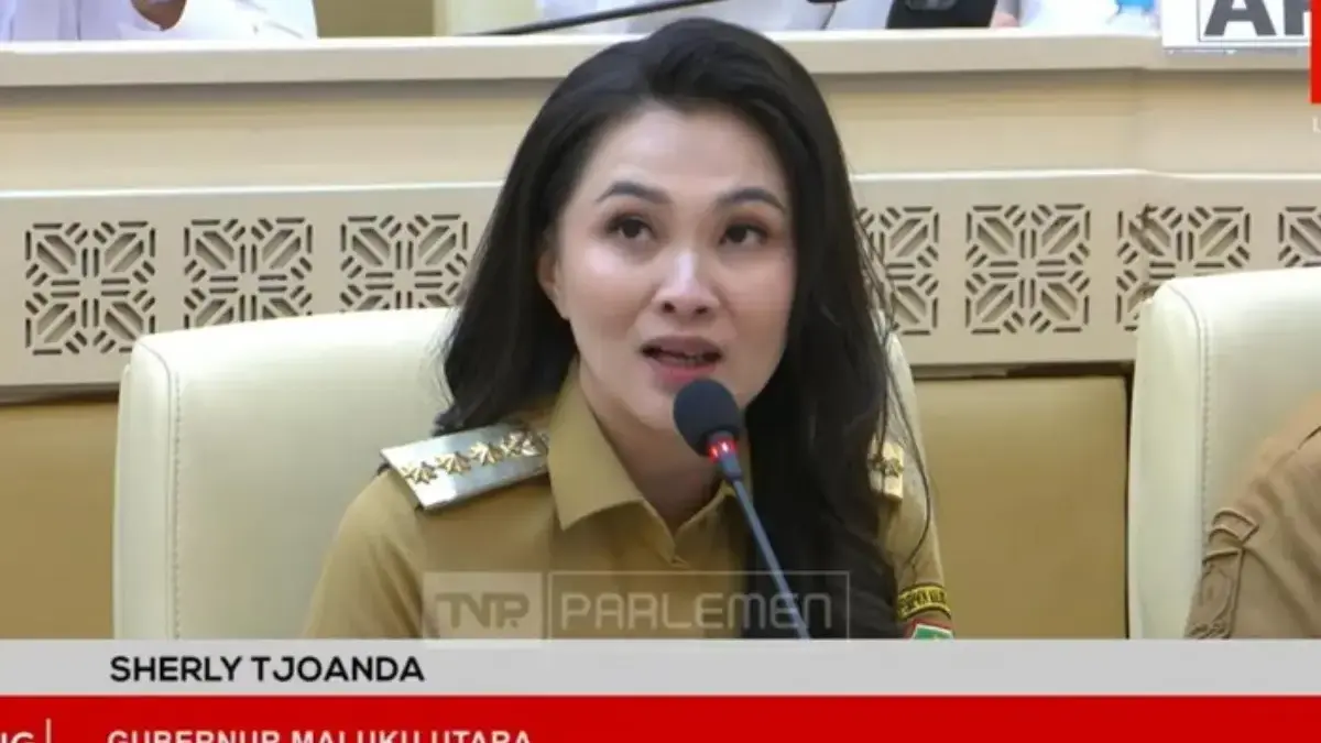 Gubernur Maluku Utara, Sherly Tjoanda (Tangkapan Layar YouTube DPR)