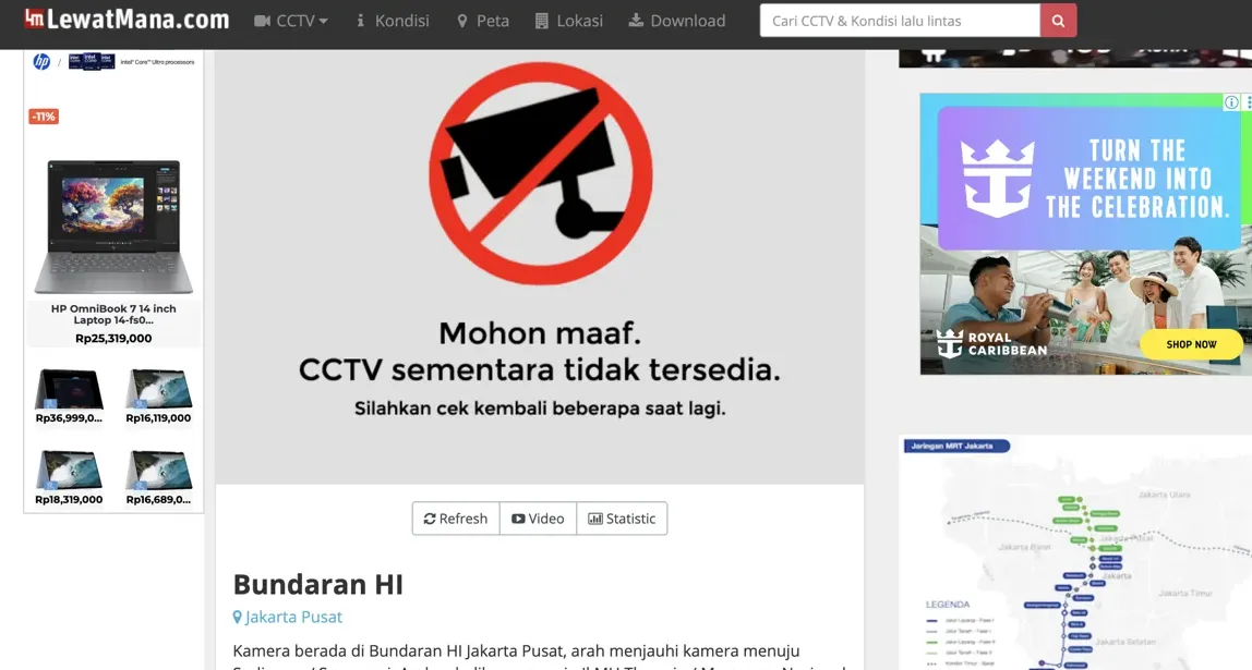 Sejumlah CCTV di Lokasi Aksi Mahasiswa di Jakarta Dikabarkan Tak Bisa Diakses, Belum Diketahui Penyebabnya Layanan CCTV