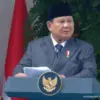 Presiden Prabowo Subianto saat memimpin upacara peringatan Hari Lahir Pancasila, Senin (1/6/2026). (YouTube Se