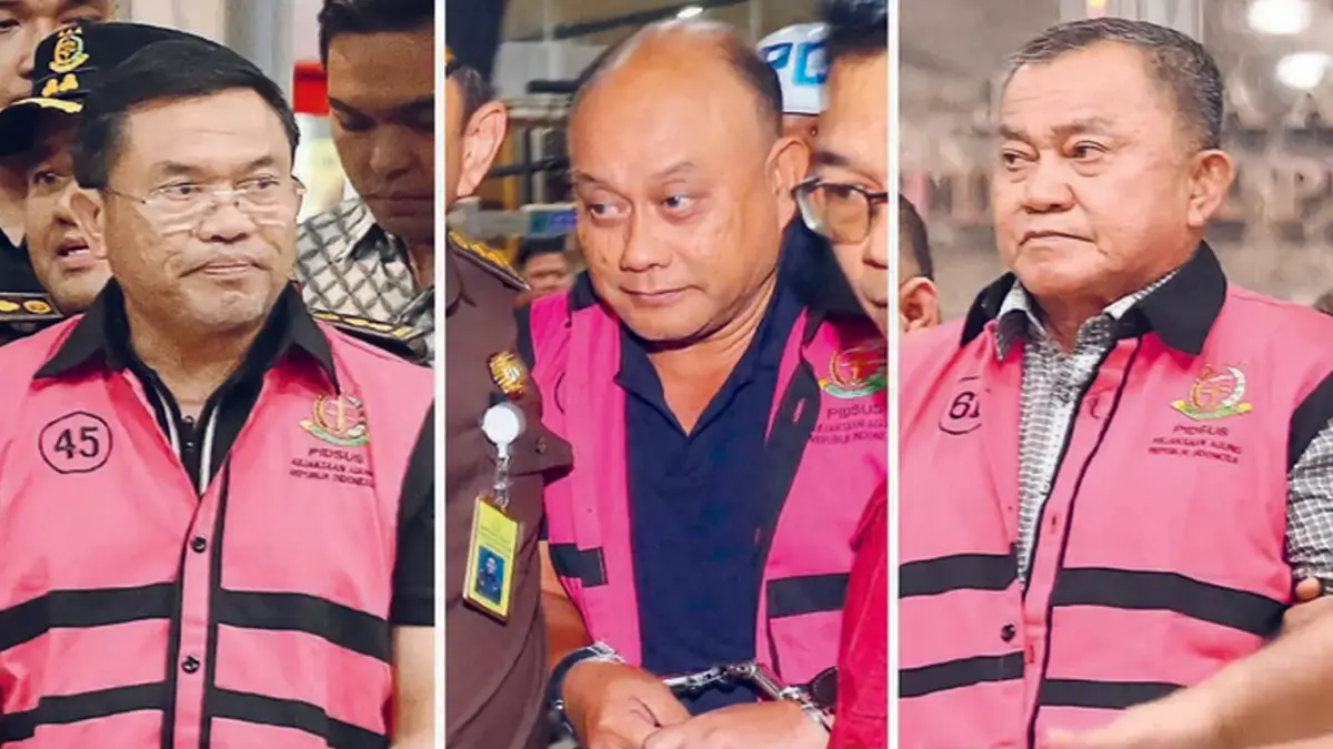 Dari kiri, Sony Sonjaya, Dadan Hindayana, dan Lodewyk Pusung