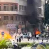 Bom meledak di hotel mewah Damaskus, Suriah, tempat Presiden Prancis menginap pada Selasa (7/7). (NBC)