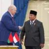 Presiden Prabowo (kiri) dan Presiden Belarus Aleksandr Lukashenko (kanan).(Biro Pers, Media, dan Informasi Sek