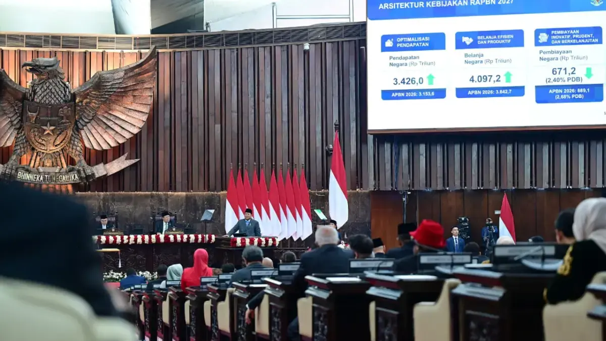 Presiden Prabowo Subianto dalam Sidang Penyampaian Keterangan Pemerintah atas Rancangan Undang-Undang tentang