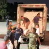 Proses pengiriman logistik bantuan untuk masyarakat terdampak gempa NTT menggunakan pesawat Hercules, Sabtu (1