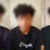 Tiga orang yang diamankan Polisi yang diduga terlibat aksi tawuran menggunakan senjata tajam di Jalan Raya Arj