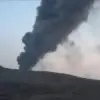 Letusan Gunung Anak Krakatau di Lampung Selatan, Lampung, Minggu (16/8/2026) ANTARA/HO-Badan Geologi