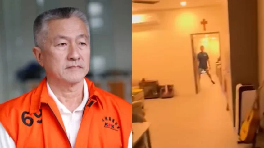Narapidana Jimmy Masrin yang diduga menempati salah satu hunian yang dilengkapi fasilitas mewah di Lembaga Pem