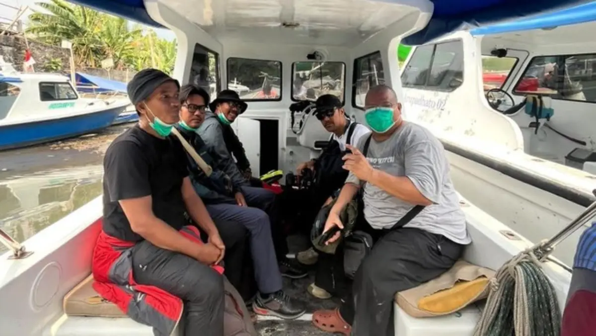 Lima jurnalis hilang kontak di Selat Sunda saat meliput erupsi Gunung Anak Krakatau. (Dok. Istimewa)