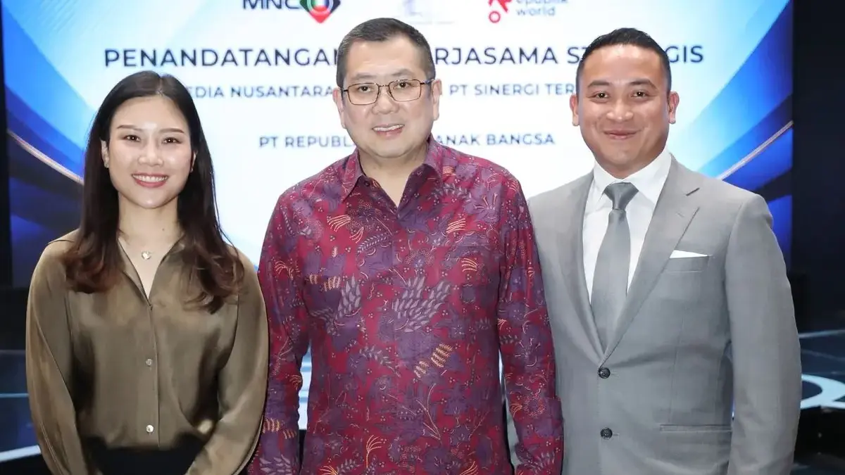 CEO iNews Media Group (IMG) sekaligus Co-CEO MNC Group Angela Tanoesoedibjo, Founder MNC Group Hary Tanoesoedi