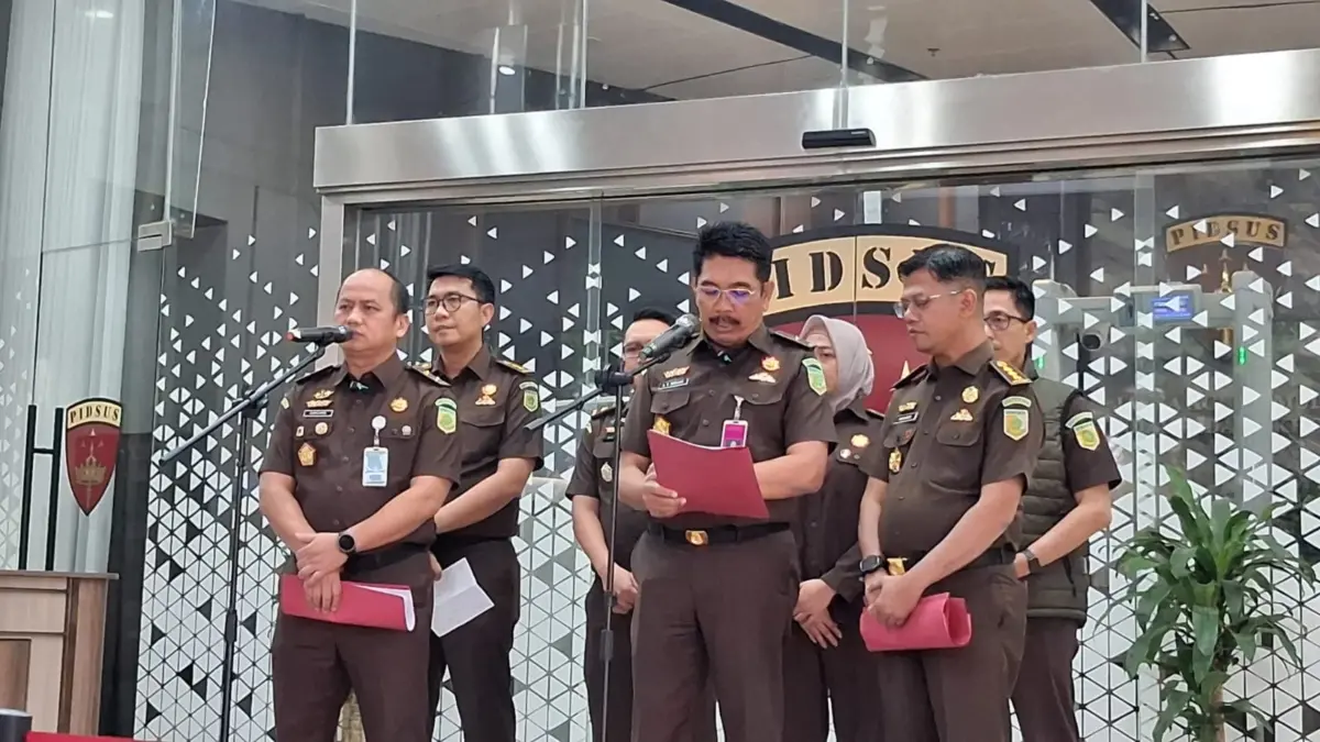 Konferensi pers Kejaksaan Agung atas penetapan tersangka korporasi PT Toba Pulp Lestari di kasus transfer pric