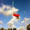 Ilustrasi. Bendera setengah tiang.