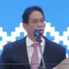 Mantan Menteri Keuangan Purbaya Yudhi Sadewa dalam acara Serah Terima Jabatan Menteri Keuangan di Aula Mezanin