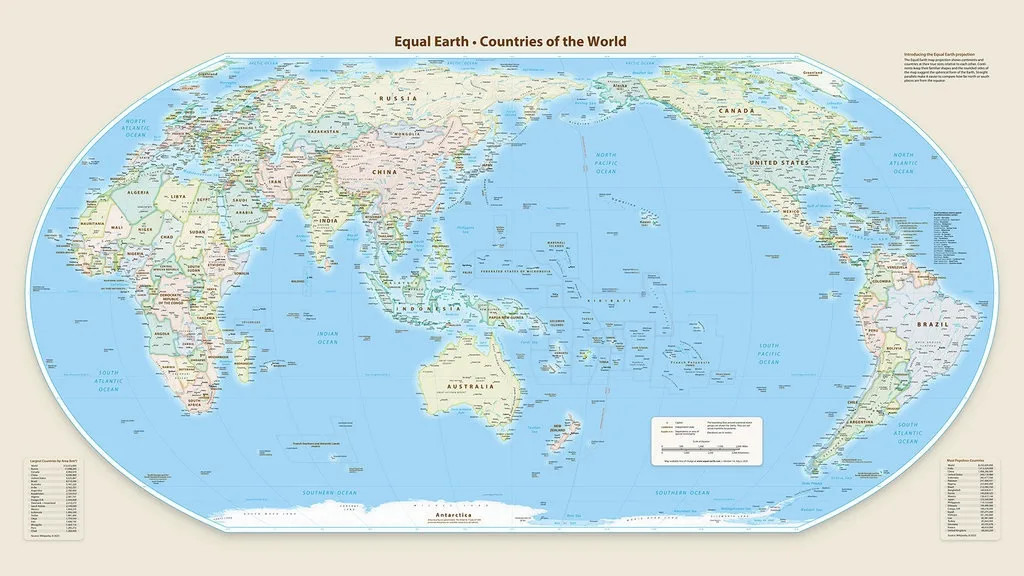 PBB Sahkan Peta Dunia Equal Earth, Ukuran Indonesia di Peta Jadi Lebih Proporsional Peta dunia baru Equal Earth. (Sumber: equal-earth.com)
