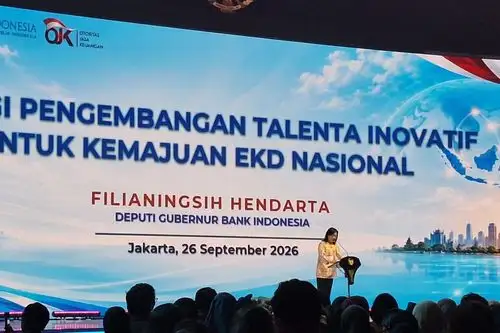 Deputi Gubernur Bank Indonesia (BI), Filianingsih Hendarta dalam Closing Ceremony FEKDI x IFSE 2026 di JICC, J