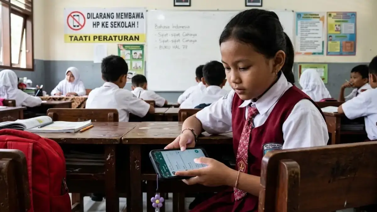 Kemenag Terbitkan Aturan Pembatasan Gawai di Lingkungan Pendidikan, Batasi Waktu Layar Maksimal 2 Jam di Rumah Foto: Ilustrasi AI
