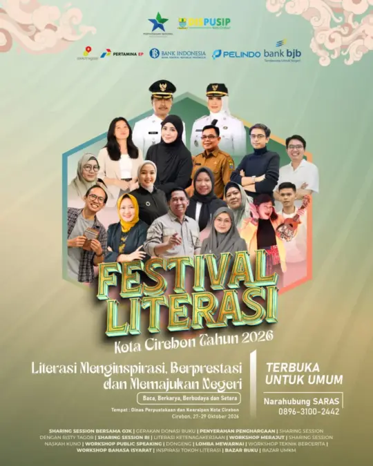 Kota Cirebon Gelar Festival Literasi 2026: Dorong Masyarakat Baca, Berkarya, dan Berbudaya